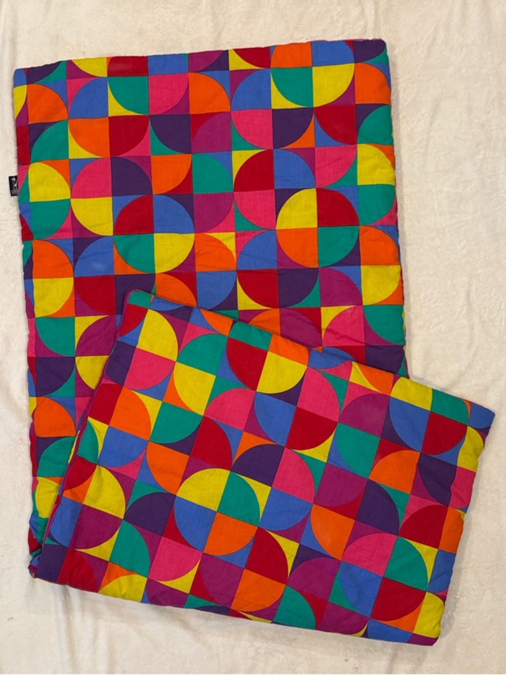 Wildkin Kids Colorful Retro Geometric Sleeping Bag- Multicolor